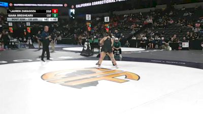 135 lbs Round Of 16 - Lauren Zaragoza, Brawley (SD) vs Giana Breshears, Central Valley (SJ)