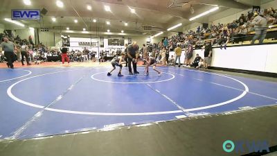 55 lbs Quarterfinal - Aksel Davis, Tahlequah Wrestling Club vs Rhett Lewis, Dark Cloud Wrestling Club