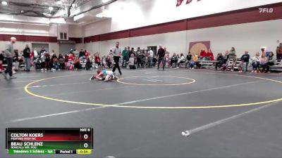 64-68 lbs Quarterfinal - Beau Schlenz, Roncalli Wr. Fou. vs Colton Koers, Fighting Irish WC