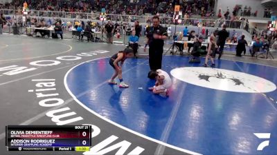 70 lbs Round 1 - Addison Rodriguez, Interior Grappling Academy vs Olivia Demientieff, Bethel Freestyle Wrestling Club