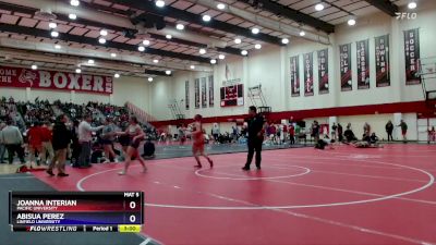 160 lbs Quarterfinal - Joanna Interian, Pacific University vs Abisua Perez, Linfield University