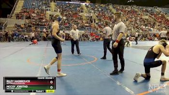 114 lbs Champ. Round 1 - McCoy Jorstad, Williams County vs Riley Hasbrouck, Hettinger/Scranton