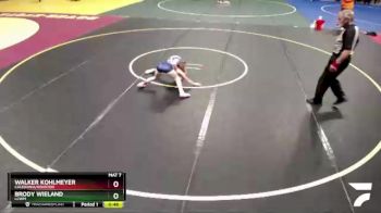 93 lbs Champ. Round 1 - Walker Kohlmeyer, Caledonia/Houston vs Brody Wieland, LCWM