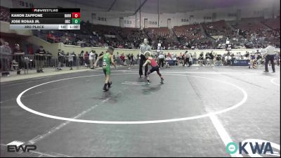 49 lbs 3rd Place - Kanon Zappone, Barnsdall Youth Wrestling vs Jose Rosas Jr., OKC Saints Wrestling