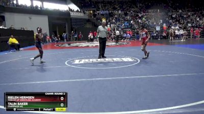 96 lbs Champ. Round 2 - Talin Baker, Champaign WC vs Rielen Hermsen, Toss Em Up Wrestling Academy