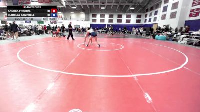 138 lbs Cons. Round 2 - Andrea Frisque, Midland University vs Isabella Campbell, Montreat