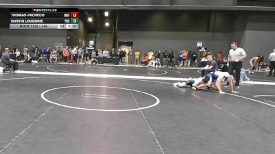149 lbs Champ. Round 2 - Dustin Loughrie, Pratt Community College vs Thomas Pacheco, Wayland Baptist (Texas)