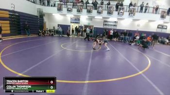 84 lbs Cons. Semi - Collin Thompson, Riverton Middle School vs Tracen Barton, Riverton Middle School