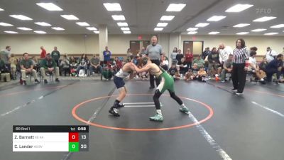 90 lbs Rr Rnd 1 - Zander Barnett, KA Cavs K-6 Community vs Chase Lander, Belle Vernon K-6 Community