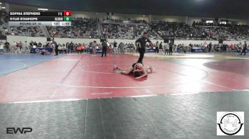 92 lbs Round Of 16 - Sophia Stephens, F-5 Grappling vs Kylie Stanhope, Sallisaw Lady Black Diamonds