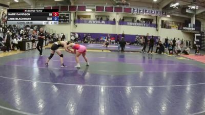 145 lbs Cons. Semi - Katie Davidson, Unattached vs Jade Blackhart, Fort Hays State