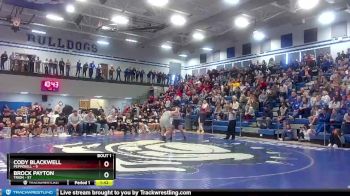 285 lbs Quarterfinals (8 Team) - Cody Blackwell, Pepperell vs Brock Payton, Trion