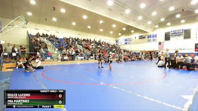 100 lbs Cons. Round 1 - Mia Martinez, Eastvale Elite vs Dulce Lucero, Santa Ana Valley