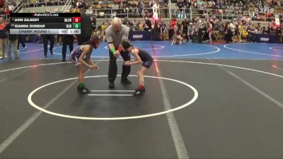 50 lbs Champ. Round 1 - Avri Gilbert, Wilmington Ladies Freestyle Wr vs Gianna Dunbar, Barberton Lady Magics