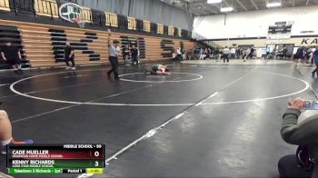 90 lbs Semifinal - Kenny Richards, Lone Star Middle School vs Cade Mueller, Mountain Home Middle School