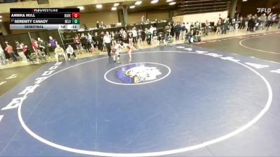 95 lbs Semifinal - Serenity Canady, Robinson vs Annika Hull, Unattached