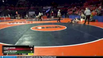 1 lbs Champ. Round 1 - Lance Belshaw, Carthage (Illini West) vs Tyler Simmer, Dakota