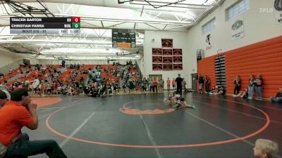 91 lbs 1st Place Match - Tracen Barton, Riverton Middle School vs Christian Parra, Worland Middle School