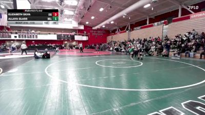 110 lbs Cons. Round 2 - Elizabeth Silva, Emerald High School vs Allaya Glass, Willits