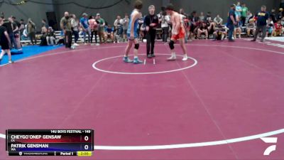 149 lbs Cons. Semi - Cheygo`onep Gensaw, CA vs Patrik Gensman, WA