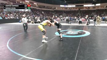 4A 165 lbs 5th Place Match - Adrian Oshel, Los Alamos vs Ashton Cortinas, Chaparral
