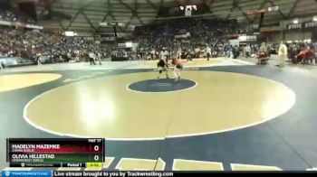 Girls 140 lbs Cons. Round 3 - Olivia Hillestad, Cedarcrest (Girls) vs Madelyn Mazemke, Camas (Girls)