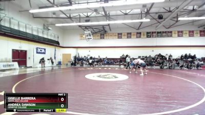 180 lbs Cons. Round 1 - Giselle Barrera, Santa Ana College vs Andrea Dawson, Cerritos College