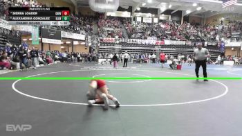 115 lbs Champ. Round 1 - Alexandria Gonzalez, Ellinwood HS vs Sierra Loader, Caney Valley HS