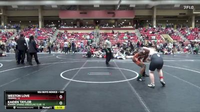 130 lbs Round 1 - Weston Love, Triumph vs Kaiden Taylor, Bonner Springs Wrestling Club