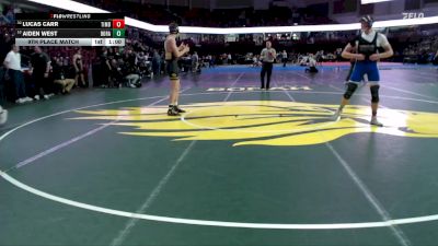 157 lbs 9th Place Match - Lucas Carr, Timberline vs Aiden West, Borah