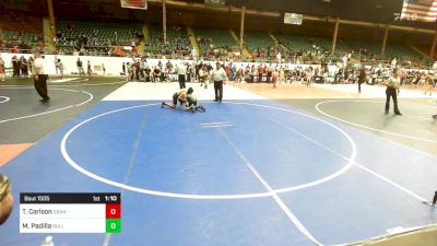 98 lbs Quarterfinal - Travis Carlson, Grant County Elite WC vs Mason Padilla, Bulldog Jr WC