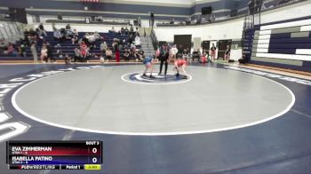 105 lbs Round 2 (4 Team) - Eva Zimmerman, Utah 1 vs Isabella Patino, Utah 2