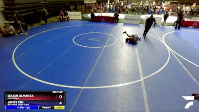 98 lbs Quarterfinal - Julian Almanza, California vs James Hin, Red Wave Wrestling