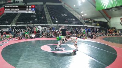 106 lbs Bridger Adams, Idaho 1 HS Boys vs Renzy Leprowse, Montana 1 HS Boys