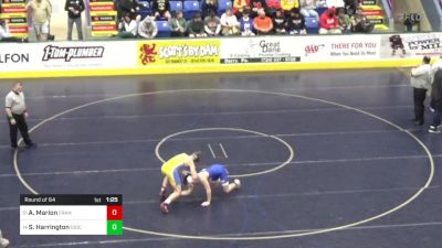 172 lbs Round Of 64 - Angelo Marion, Franklin Regional vs Sam Harrington, Diocese Of Erie