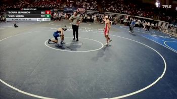 D 3 106 lbs Quarterfinal - Logan Bergeron, Basile vs Cael Martin, Patrick Taylor - Science/Tech.