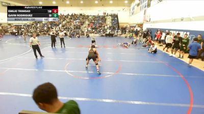 120 lbs Cons. Round 3 - Gavin Rodriguez, Rough House vs Emilio Trinidad, Tustin High Wrestling