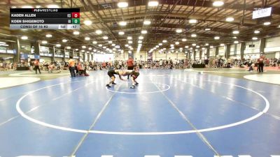 138 lbs Consi Of 16 #2 - Kaden Allen, KS vs Koen Shigemoto, HI