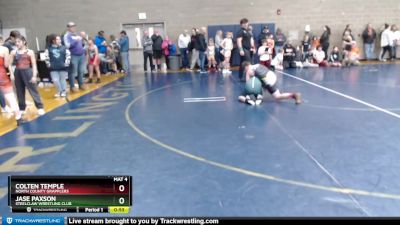 135 lbs Quarterfinal - Jase Paxson, Steelclaw Wrestling Club vs Colten Temple, North County Grapplers