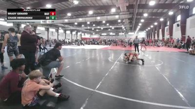 110 lbs Round 2 (8 Team) - Brady Genard, Mat Assassins Gray vs Chase Hernandez, Steel Valley Renegades