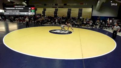 149 lbs Cons. Semi - Andres Cortes, Averett vs Emmanuel Scordos, Baldwin Wallace