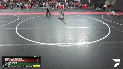 81 lbs Cons. Round 5 - Mason Jako, Rice Lake vs Colt Nachreiner, River Valley Youth Wrestling C