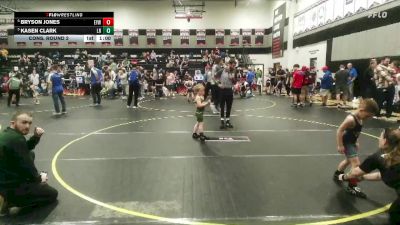 50 lbs Cons. Round 2 - Bryson Jones, Mighty Warriors Wrestling Acad vs Kasen Clark, LWC: Raiders