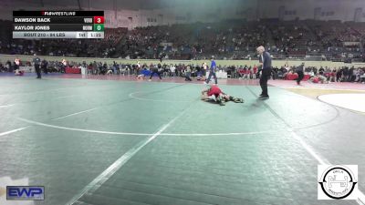 94 lbs Quarterfinal - Dawson Back, Verdigris vs Kaylor Jones, Norman North