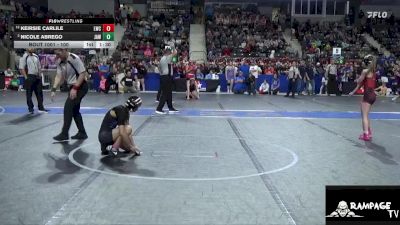 100 lbs 1st Place Match - Keirsie Carlile, Liberal Wrestling Club vs Nicole Abrego, JUIC3 ACAD3MY WRESTLING
