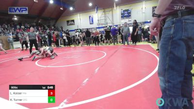 90 lbs Final - Logan Kaiser, Pin-King All Stars vs Kamden Turner, Owasso Takedown Club