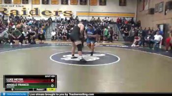 285 lbs Champ. Round 2 - Luke Meyer, Capistrano Valley vs Angelo Franco, Serrano