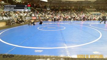 100 lbs Consi Of 4 - Carter Stocum, Riverside vs Rayden Lane, Midwest City Bombers Youth Wrestling Club