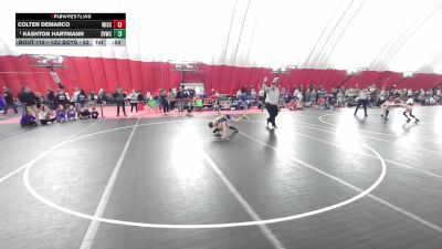 12U Boys - 82 lbs Cons. Round 2 - Colten DeMarco, Wisconsin vs Kashton Hartmann, Stoughton Viking Wrestling Club