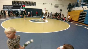 94-98 lbs Round 4 - Adalyn Waltjen, Lovell Middle School vs Carly Weber, Worland Middle School